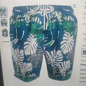 TOMMY HILFIGER MENS 7" PRINTED LOGO SWIM TRUNKS SIZE XXL